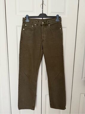 ARKET Classic Straight-Leg Jeans in Olive Green